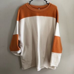 Free people oversized fleece sweatshirt